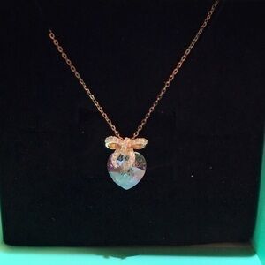 COPY - 18K Gold Vermeil Swarovski Crystal heart  …